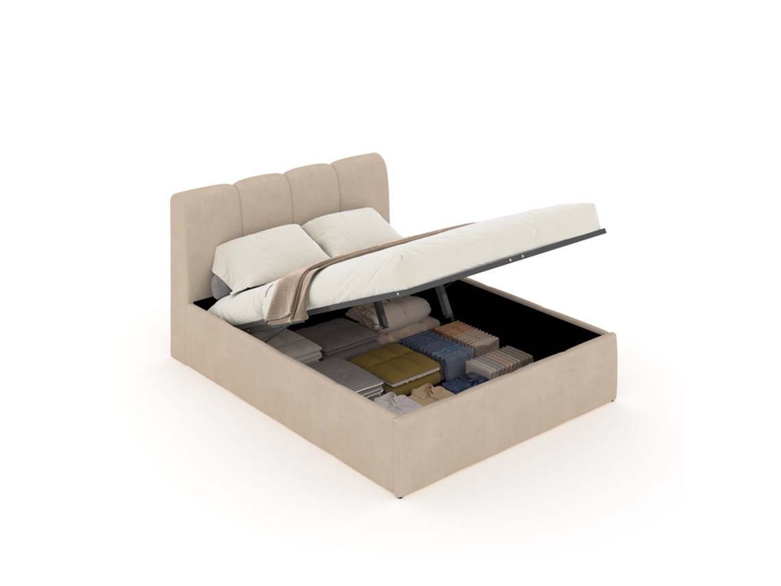 Baltimore Baúl Cama Cloud 140x190cm Terciopelo Beige