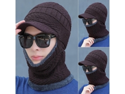 2026-bufanda Snood Balaclava Gorro Tejido Para Hombre Invierno Calientifico Mascara Ski