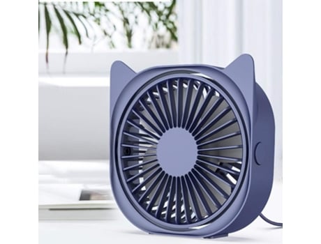 Mini Ventilador Rotación 360 USB -Azul