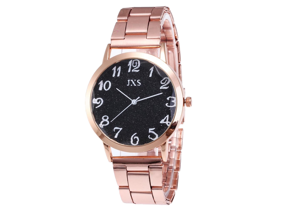 Reloj De Pulsera Elegante Para Mujer, De Cuarzo, Oro Rosa, Modelo J47 (oro Rosa + Negro).
