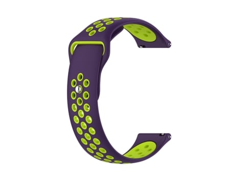 Correa de reloj inteligente para Huawei Watch 3/3 Pro 22 mm Silicona bicolor (Verde lima morado)