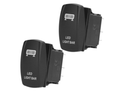 2 Interruptores De Palanca Impermeables De 5 Pines On/off 12v-24v Con Led Para Automóviles, Barcos Y Camiones.