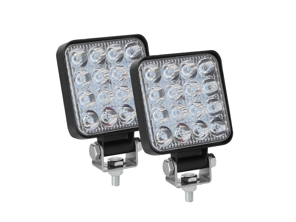 4pcs Luz De Trabajo Led 48w Foco De Luz Para Coche Camión Offroad Tractor Barco