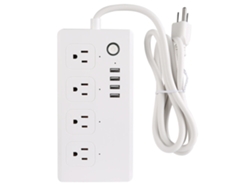 Enchufe Inteligente Wifi Con 4 Puertos Usb, Control Remoto Mediante Aplicación, Alexa Y Google Home.