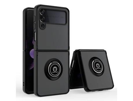 Funda COOL para Samsung F926 Galaxy Z Flip 3 Hard Anillo Negro