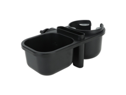 Bandeja Para Meriendas 3 En 1 Para Cochecito Con Portavasos Antideslizante Universal - Negro