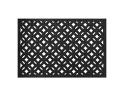 Relaxdays Felpudo 60 X 40 Cm, Resistente A La Intemperie, Antideslizante, Interior/exterior, Anillas De Goma, Negro