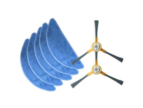 Paño de mopa, trapos, cepillos laterales para Robot aspirador Ikohs Netbot S15, paños de fregado, cepillo de esquina, almohadilla de limpieza para ...