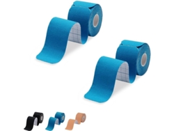 Cinta Kinesiológica Precortada, 2 Rollos - 40 Tiras - Para Músculos Y Articulaciones - Sin Látex Y Resistente Al Agua, Azul
