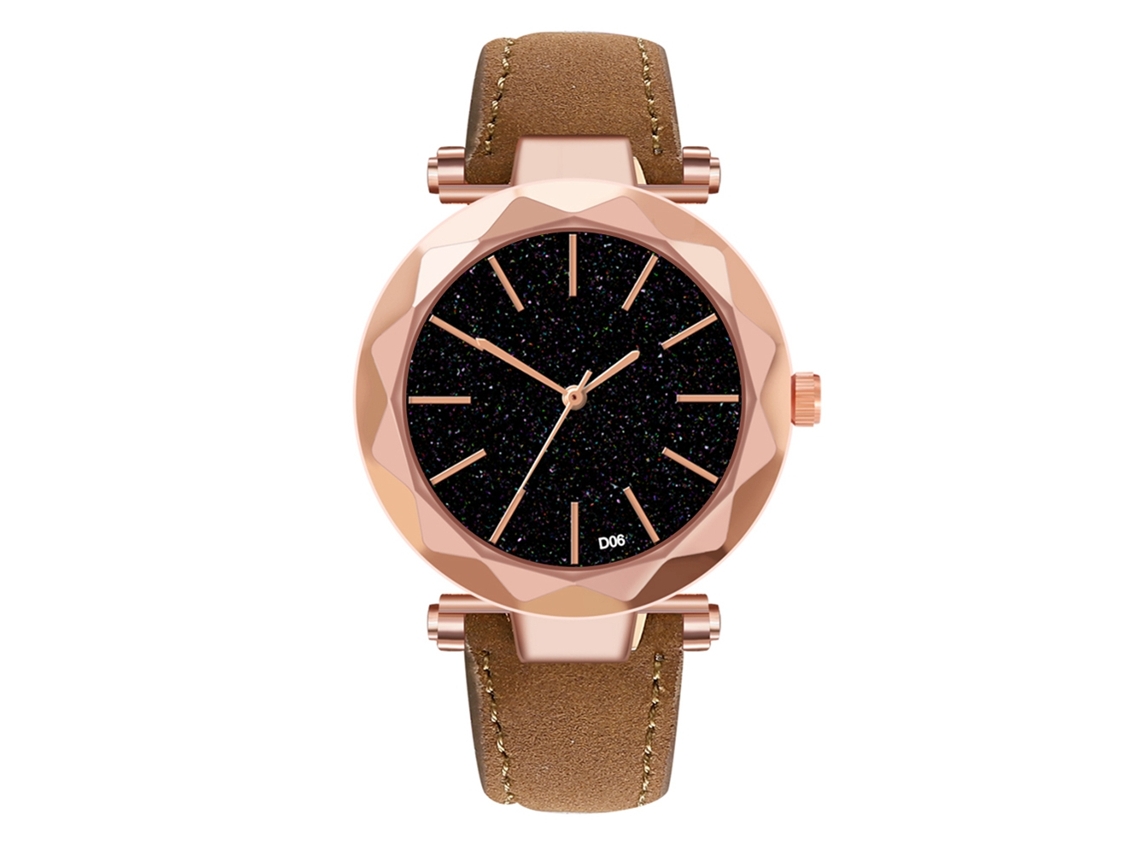 Reloj De Pulsera Para Mujer De Piel Sintética Con Movimiento De Cuarzo Para Uso Profesional Y Diario - Color Café