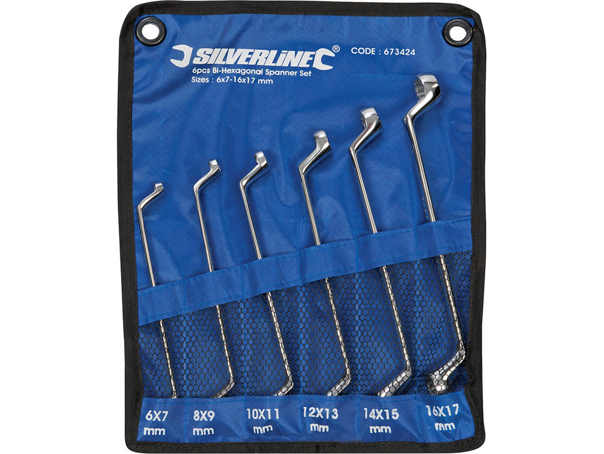 Conjunto de Llaves Bi-Hexagonales - 6 piezas SILVERLINE 673424