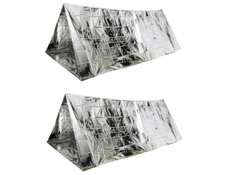 Tienda Tubular de Emergencia CHRONUS ESO Conjunto de 2 Piezas (Plata)