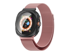 Bracelete Para Samsung Galaxy Watch Ultra - Aço Inoxidável Milanês (47mm) - Rosa Rosa