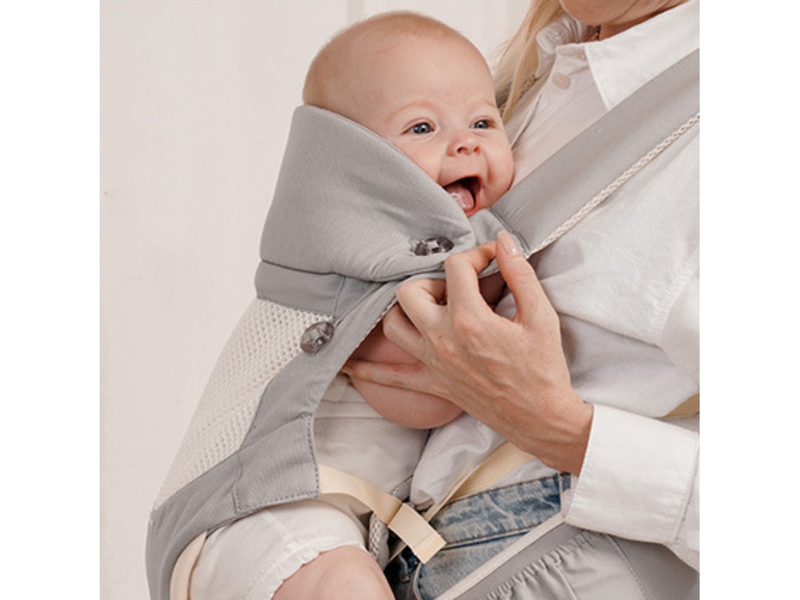 Mochila Porta Bebé Algodón Poliéster Gris BEUNIK