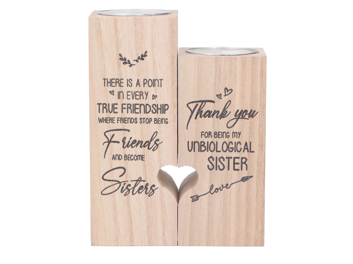 Dan26-2pcs Porta Velas Corazón De Madera Grabado, Soporte De Velas Decorativo Para Hogar A03