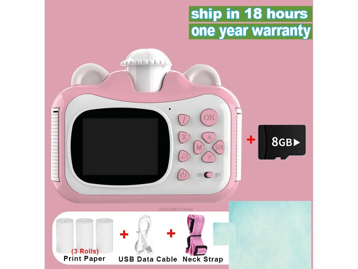 Cámara Instantánea Para Niños, Película Térmica 1080p, Compatible Con Juegos Creativos.