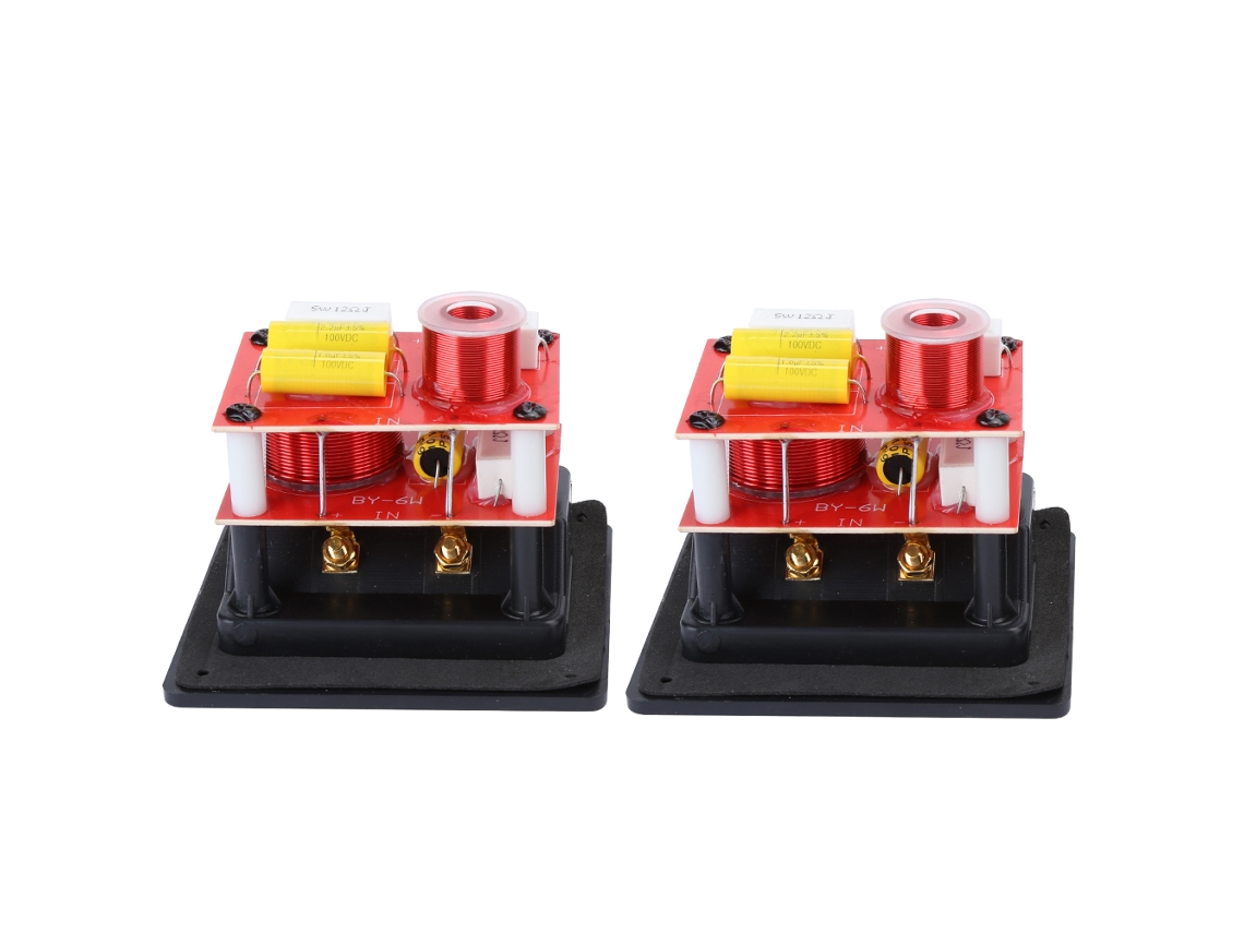 2pcs Filtros De Crossover Hifi 2 Vias Tweeter Grave Divisor De Frequência Alto-falante 120w 4-8 Ohmios