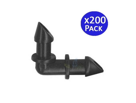 Codo Microtubo 4Mm para Unir Microtubo 4,5 X 6,5Mm Pack 200 SUINGA