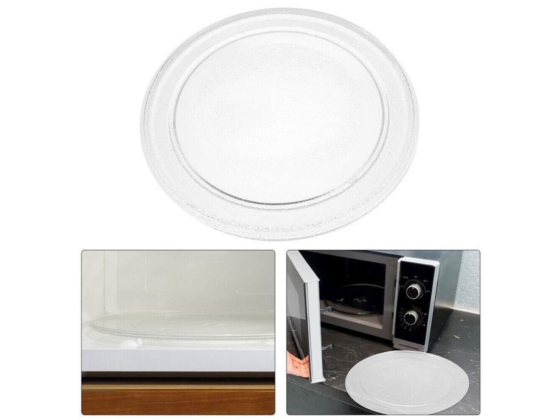 2026-placa De Vidrio Giratoria Para Microondas 24.5cm Base Plana Resistente Al Calor 9.6 Pulgadas