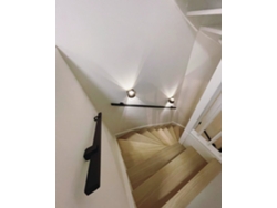Pasamanos de diseño negro rectangular - 150 cm 2 soportes IVOL