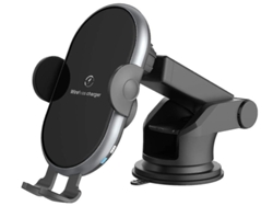 Cargador Carro Qi Fast Auto Clamping Painel Pára Para Apple, Google, Samsung Yizhood Negro