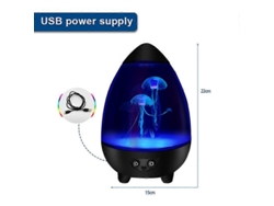 Lámpara de medusa silenciosa con alimentación USB, luz nocturna pequeña, decoración creativa - Rosewell