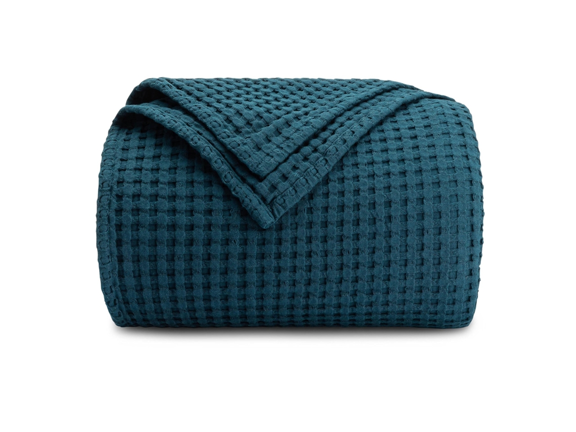 Manta Bebé Waffle Eifson Algodón Multiusos 100x100cm (verde Oscuro)