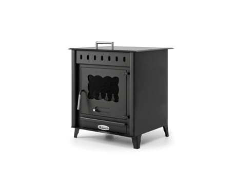 Estufa de Leña Mediana PRENSA STOVE 12,6KW con Horno y Salida Trasera