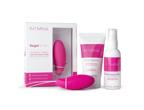 Kit Intimina Kegelsmart Intimina Essentials Kit (Dispositivo Kegel 'Biofeedback' + Hidratante Íntimo + Accesorio Limpieza 'Spray')