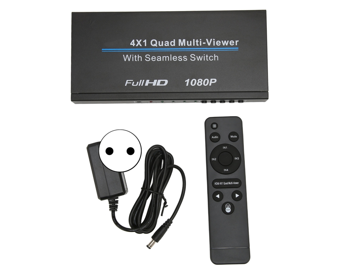 Interfaz Multimedia Hd Quad Multi Viewer 4x1 4 Entradas 1 Salida 1080p Ir Interfaz Multimedia Hd Quad Multi Viewer