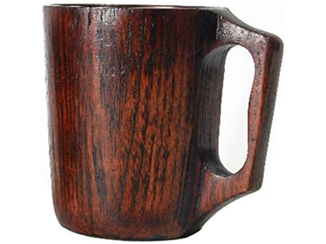 Taza De Madera Hecha A Mano Para Café, Té O Cerveza, Con Asa, Ideal Para Acampar Y Viajar.