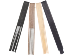 Kit de abanico plegable de bambú de 4 piezas, que incluye varillas y mango para danza y manualidades.