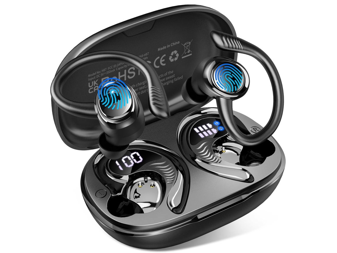 Auriculares Deportivos Inalámbricos Bluetooth 5.4, Equipados Con 4 Micrófonos Enc.