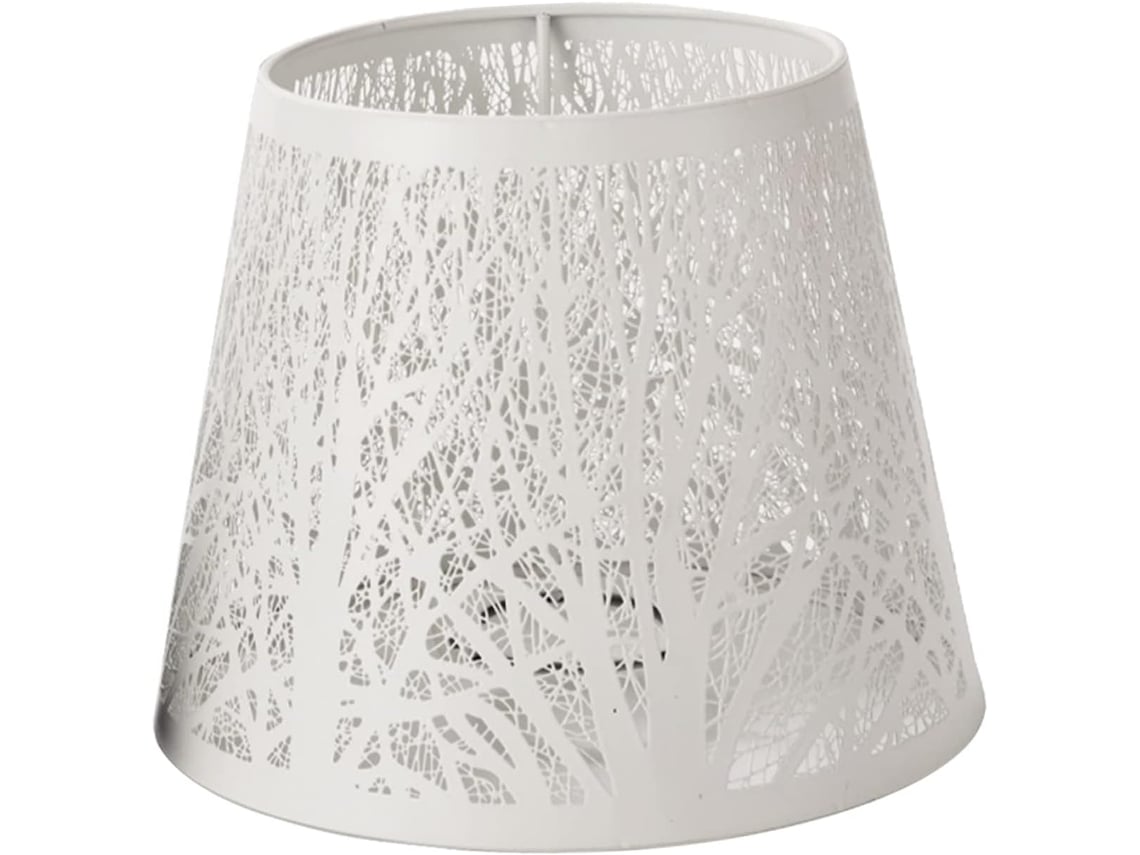 Portalámparas de metal blanco con forma de árbol para bombilla E27, diseño sencillo y moderno, accesorio duradero.