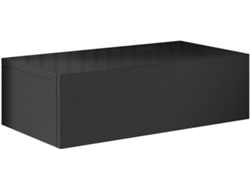 Mesita de Noche MÓVEIS BONITOS Europa (Negro - Melamina - 46x34x15 cm)