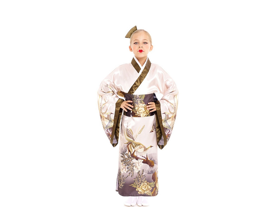 Disfraz de Niña PARTILANDIA Kimono tradicional japonés color pastel (Tam.: 7-9 anos)