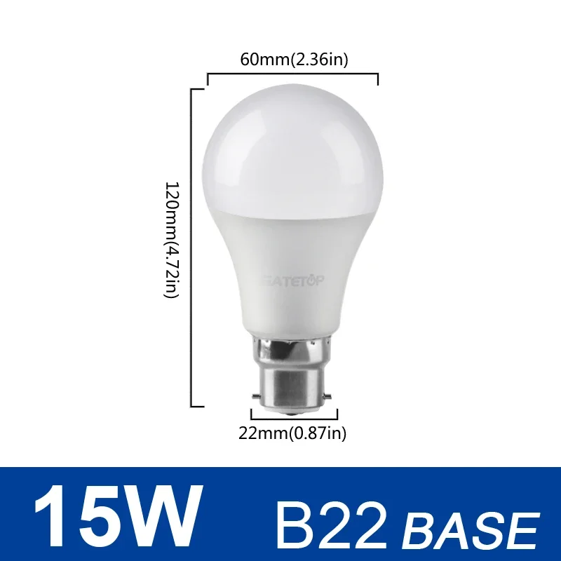 (15w B22, Atenuación Tricolor) 6 Bombillas Led, Ac220v, Ahorro De Energía, Luz Led Doméstica Para Sala De Estar