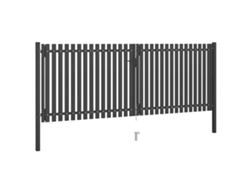 Maison Exclusive - Puerta De Jardín De Acero 400 X 125 Cm Antracita