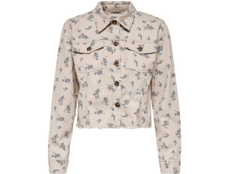 Chaqueta ONLY Masha Estampada Algodón Mujer (S - Beige)