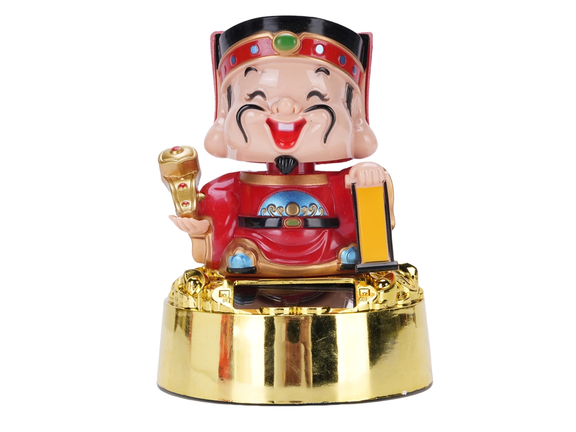 Jinwei-figura De Cai Shen Solar Con Cabeceo Para Tablero De Coche Y Hogar Ornamento De Fortuna