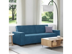 Sofá De 3 Plazas Terciopelo Azul 180 Cm