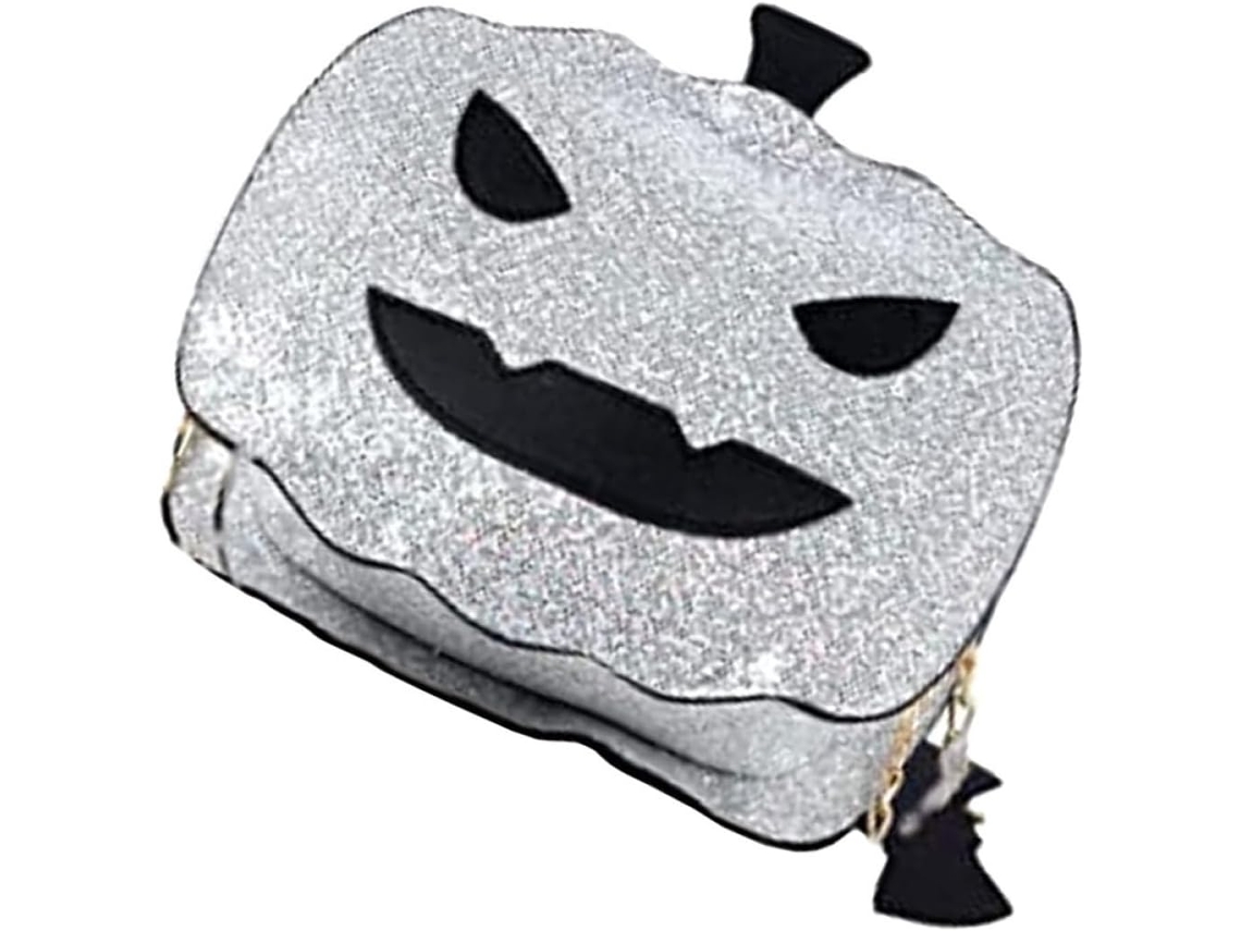De Regalo De Cadena Con Forma De Calabaza Para Mujer De Ciieeo Con Colgante De Murciélago Plateado Y Bolso Cruzado.