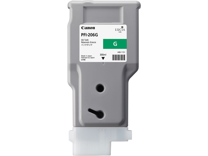 Cartucho de tinta Original CANON PFI-206 Verde para imagePROGRAF iPF6400, iPF6400SE, IPF6450
