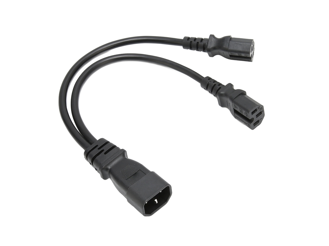 Cable Divisor De Alimentación Seguro Iec320 C14 A Doble C15, Macho A Hembra, Para Lámpara De Escritorio, Impresora O