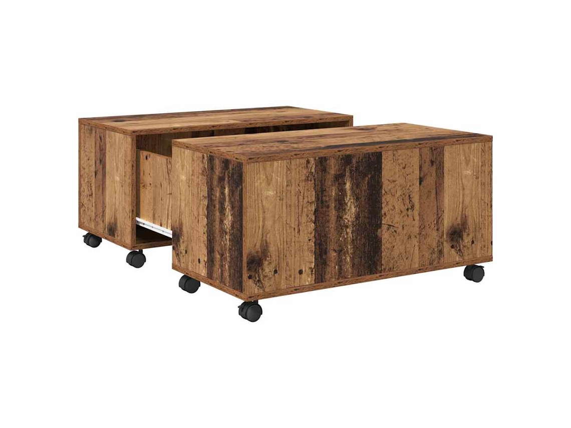 Maison Exclusive - Mesa De Café Madera Vieja 75 X 75 X 38 Cm Madera De Ingeniería