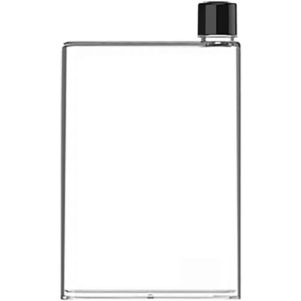 Una botella de agua fina, reutilizable y transparente con una capacidad de 420 ml. Mdug
