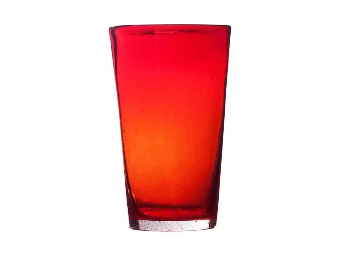 Memento Bicchiere Por Bebida En Vetro Soffiato Rojo