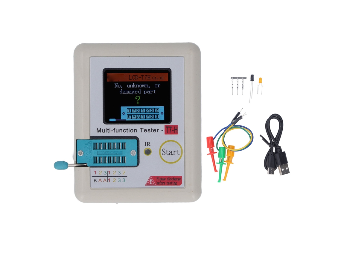 Medidor De Transistor Esr Con Pantalla Lcd Precisa Para Condensadores, Resistencias Y Triodos.