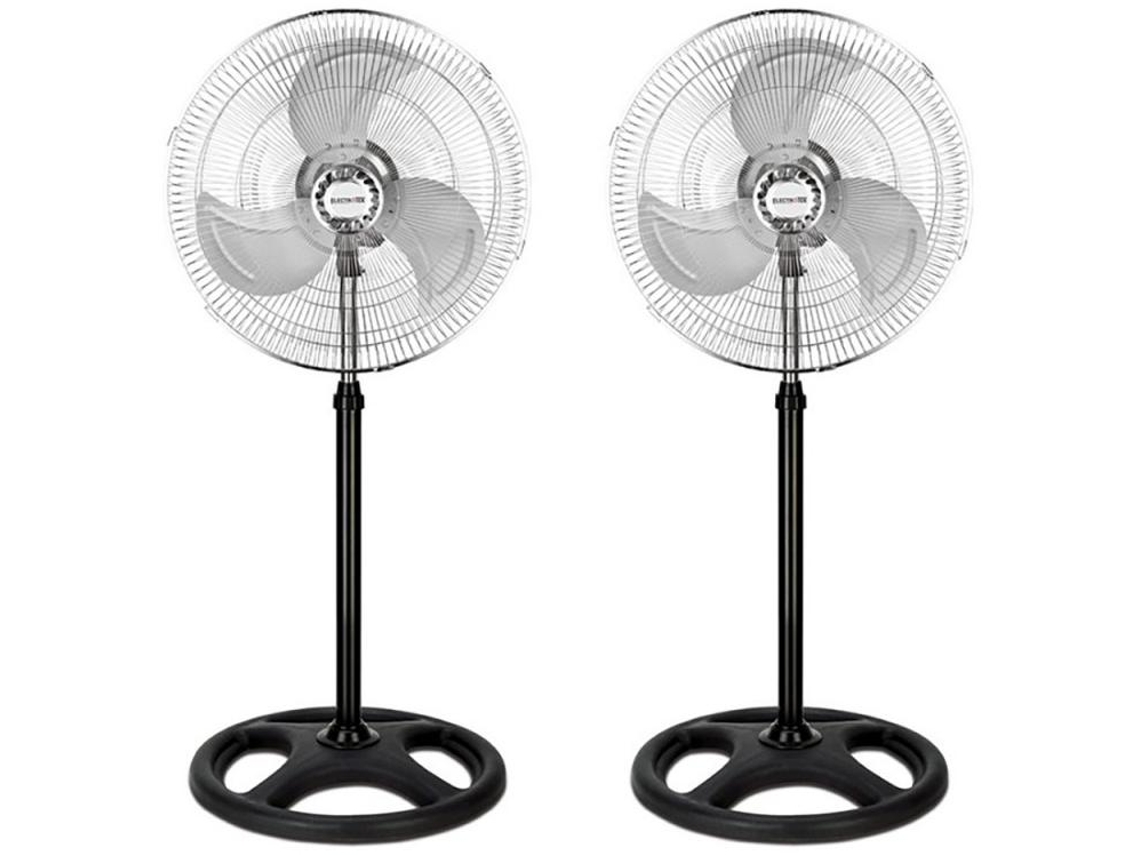 Pack de ventiladores de pie 18" pulgadas y 80w, 3 velocidades y silencioso