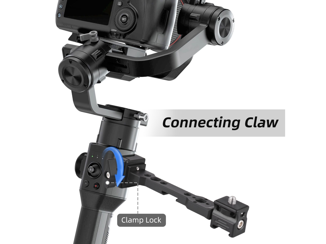 Soporte universal extensible para gimbal DJI Osmo, accesorios estabilizadores Feiyutech con zapata fría y soporte para micrófono.
